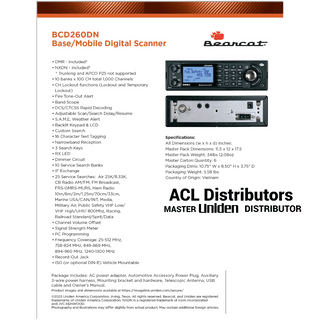BCD260DN Base/Mobile Digital Scanner