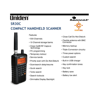 Uniden SR30C Handheld Scanner